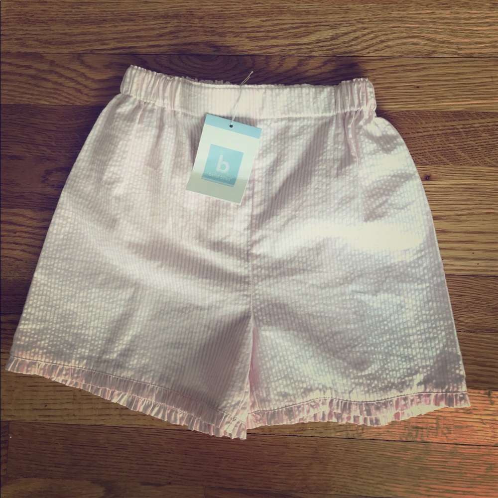 New with tags Seersucker pink shorts size 6